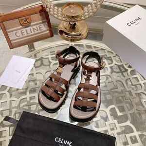 Celine Triomphe leather sandal